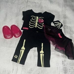 American Girl doll skeleton Halloween costume
